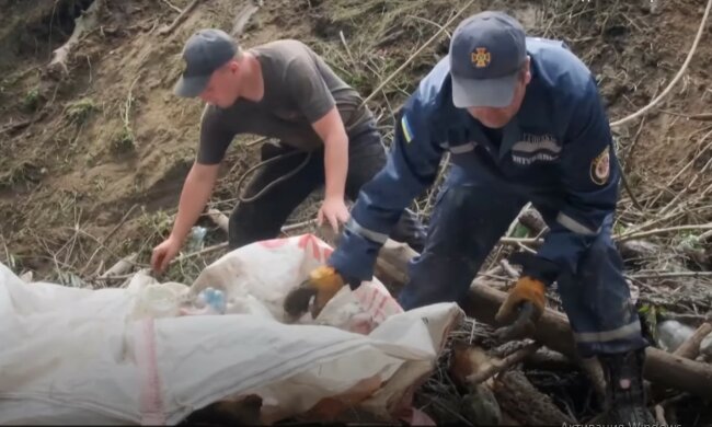 После наводнения на Закарпатье, скриншот с видео