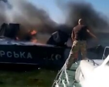 Військовий катер, фото: скріншот з відео