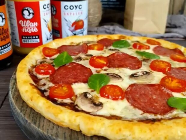 Дієтична піца для правильного харчування, скріншот відео