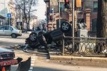 Переплутав право і ліво: центр Києва паралізувала серйозна ДТП, опубліковано відео