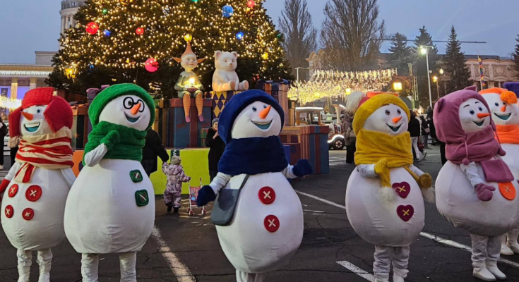 ВДНХ, Киев, Новый год, фото из соцсетей