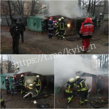 У Києві згоріли гаражі, фото: Київ зараз