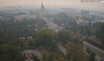 Харьков накрыло дымом после пожара на вокзале (фото)