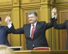 Владимир Гройсман, Петр Порошенко и Арсений Яценюк