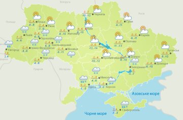 Прогноз погоды в Украине на 6 февраля, карта Укргидрометцентра