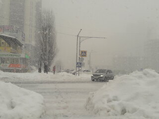 Снегопад, зима - фото Знай.uа