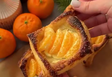 Слойки с мандарином, кадр из видео