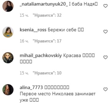 Коментарі на пост Микити Добриніна в Instagram