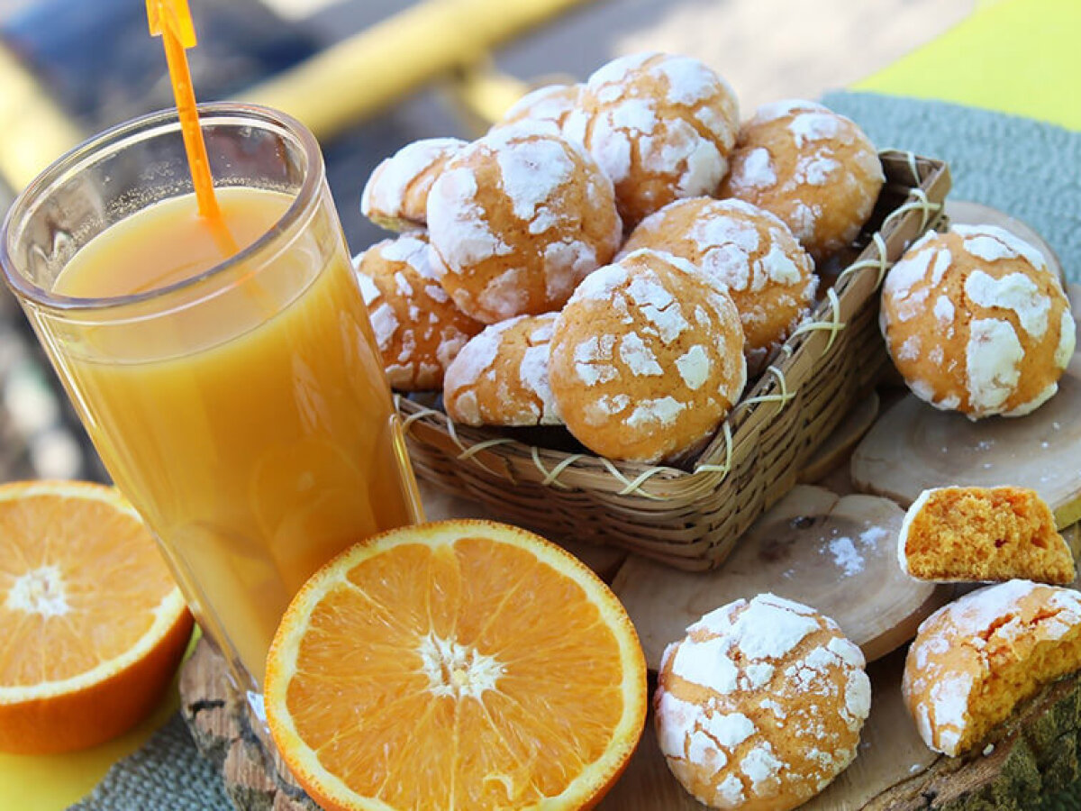 Апельсиновое печенье к чаю на скорую руку