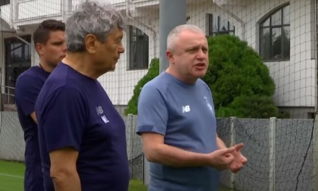 Мирча Луческу и Игорь Суркис, скриншот видео