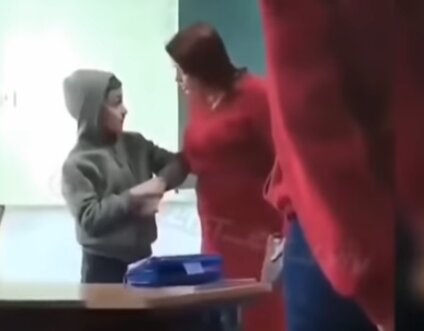 Скандал в школе, скриншот с видео