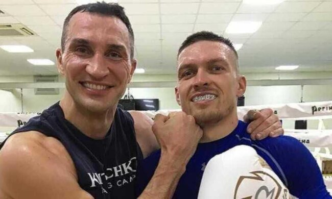 Олександр Усик та Володимир Кличко