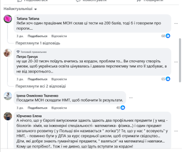 Коментарі українців стосовно підвищення порогових балів: фото Facebook