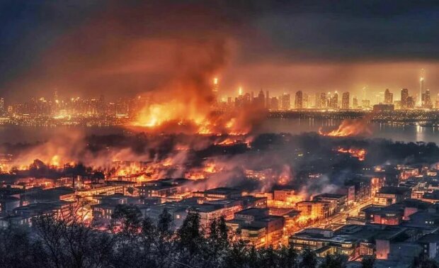 Москва в огне, скриншот: YouTube