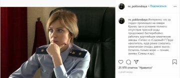 Публикация Натальи Поклонской, скриншот: Instagram