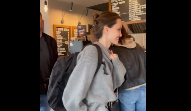 Анджеліна Джолі у Львові, скріншот з відео