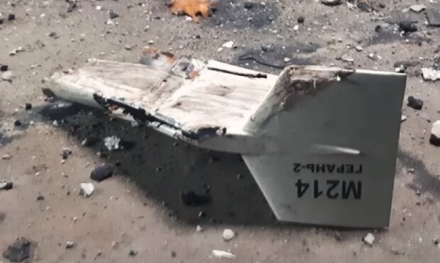 Збитий безпілотник "Shahed-136 ". Фото: скриншот з відео