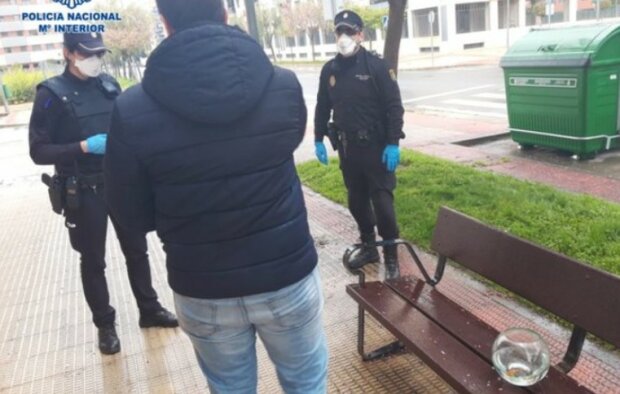 Порушник карантину в Іспанії, фото: прес-служба поліції