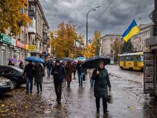осіння погода дощ похолодання Україна