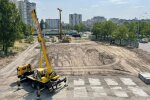 Строительство Оболонского путепровода. Фото Автодор