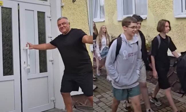 Школьники, кадры из видео