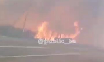 Масштабный пожар в Балаклее, кадр из видео