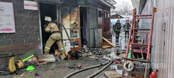 В Киеве на рынке произошел пожар, фото: Обозреватель