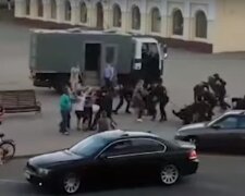 Протести в Білорусі, скріншот відео