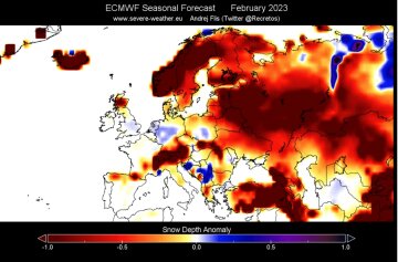 Сніг узимку, фото: ECMWF