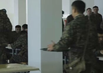 Військова їдальня, фото: скріншот з відео