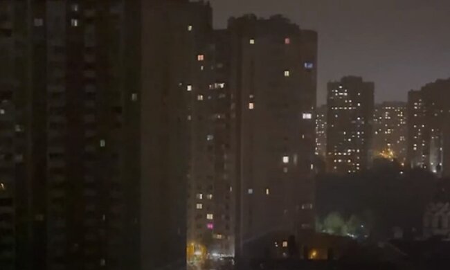 Выключение электроэнергии, Киев. Фото: скриншот youtube