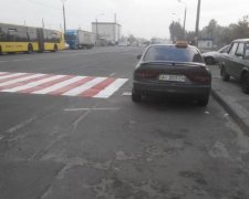 У Києві через таксиста не домалювали зебру (фото)