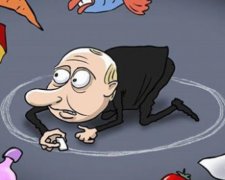 Боится как черт кадила: карикатура на Путина и "санкционку"