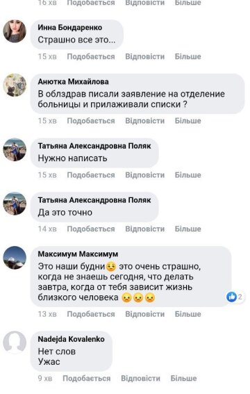 Коментарі до публікації, Facebook