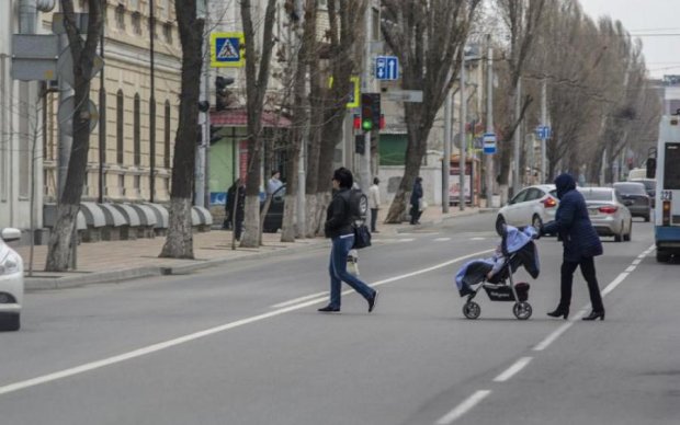 Курица без мозгов: украинцев возмутила "яжемать" с коляской посреди дороги