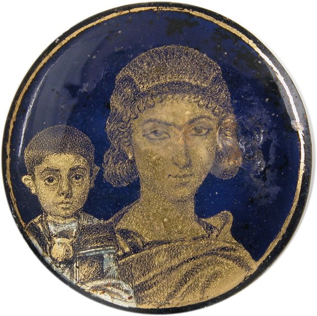 Розкішний живопис прадавніх римлян: як створювали дивовижні портрети на дні склянок