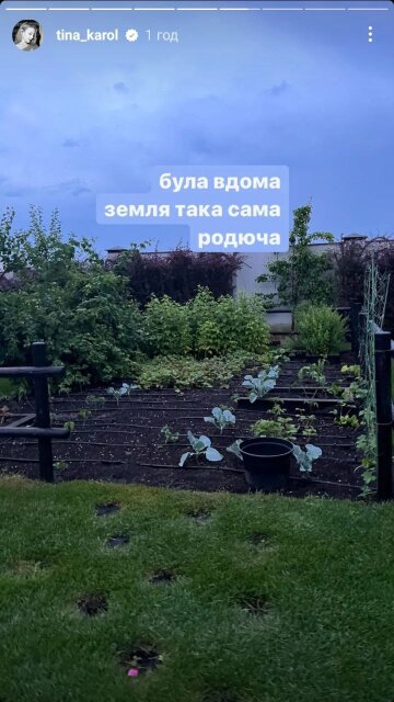 Скріншот з Insta Stories, Тіна Кароль