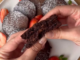 Двойные шоколадные панкейки: фото скрин рецепта