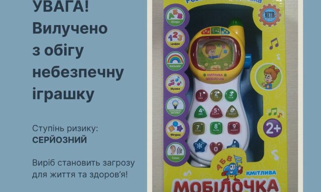 Небезпечні дитячі іграшки з перевищенням свинцю та кадмію