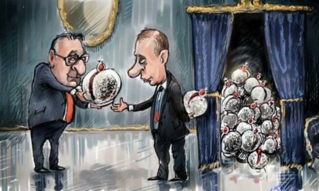 Шут и король: соцсети жестко высмеяли попытку короновать Путина (фото)