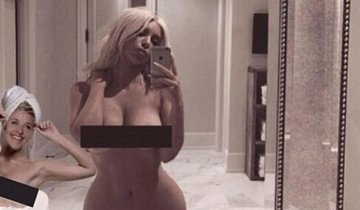Интернет порвало обнаженное селфи Кардашьян (фотожабы)