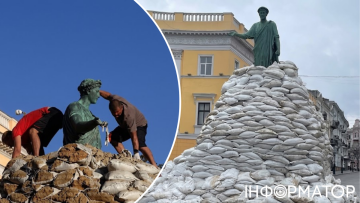 Дюк де Рішельє без захисних мішків в Одесі