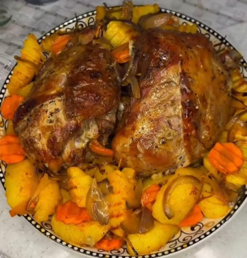 Индюшачьи голени с овощами: фото скрин рецепта