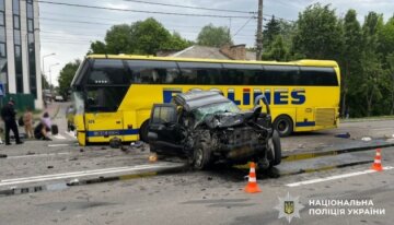 Місце ДТП у Борисполі на вулиці Київський Шлях