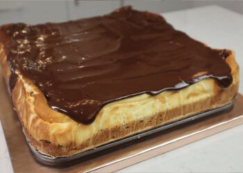 Двойной чизкейк с белым маком: фото скрин Ютуб