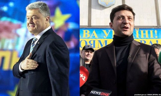 Володимир Зеленський і Петро Порошенко