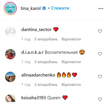 Коментарі, фото: instagram.com/tina_karol/