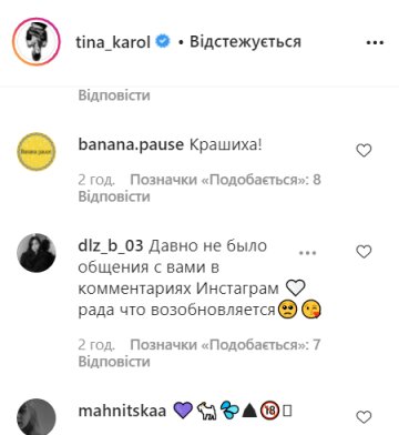 Коментарі, instagram.com/tina_karol