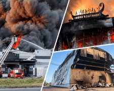 Пожежа на підприємстві в Дніпрі після російського обстрілу