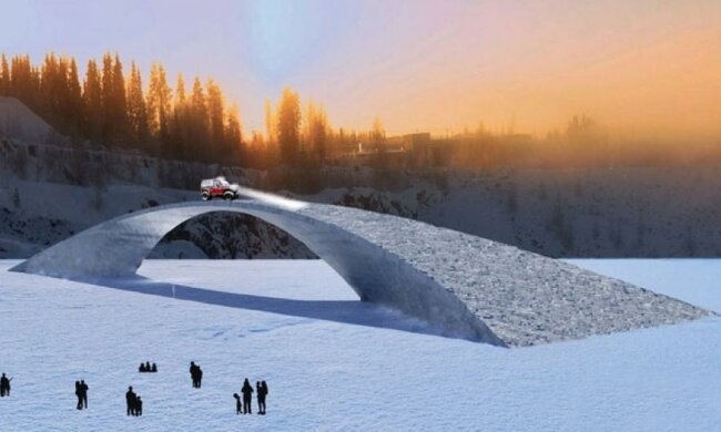 Студенти побудують крижаний міст по кресленнях Леонардо да Вінчі